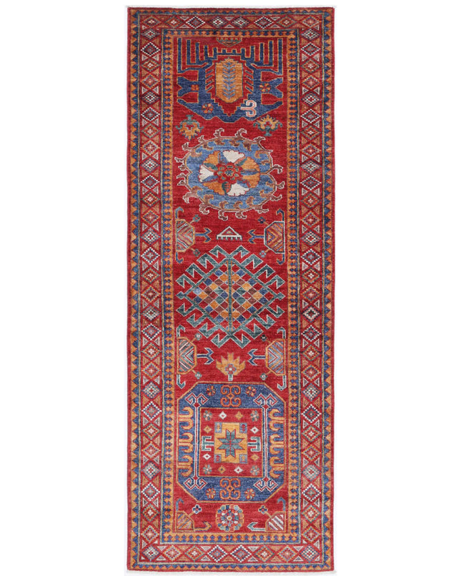 Humna 2' 9" X 8' 1" Hand Knotted Wool Rug 2' 9" X 8' 1" (84 X 246) / Red / Wool