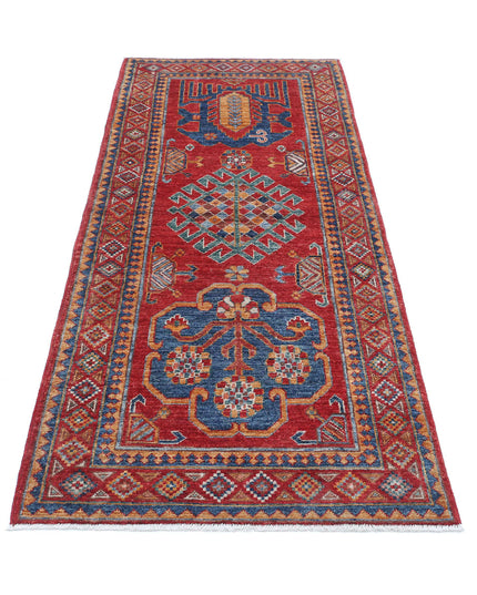 Humna 2' 10" X 7' 5" Hand Knotted Wool Rug 2' 10" X 7' 5" (86 X 226) / Red / Wool