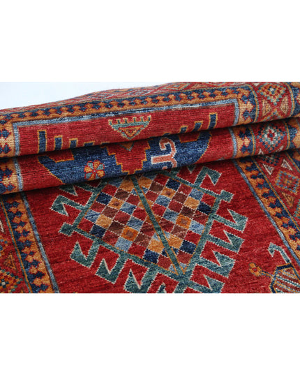 Humna 2' 10" X 7' 5" Hand Knotted Wool Rug 2' 10" X 7' 5" (86 X 226) / Red / Wool