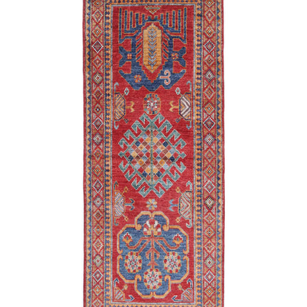 Humna 2' 10" X 7' 5" Hand Knotted Wool Rug 2' 10" X 7' 5" (86 X 226) / Red / Wool