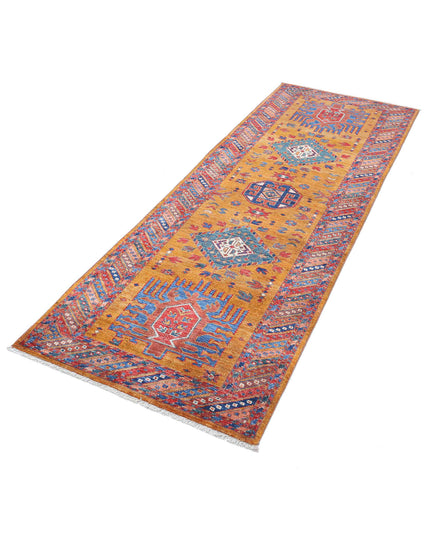 Humna 2' 8" X 7' 7" Hand Knotted Wool Rug 2' 8" X 7' 7" (81 X 231) / Gold / Wool