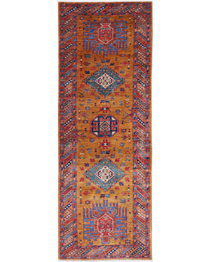 Humna 2' 8" X 7' 7" Hand Knotted Wool Rug 2' 8" X 7' 7" (81 X 231) / Gold / Wool