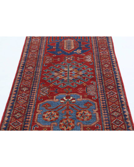 Humna 2' 11" X 5' 9" Hand Knotted Wool Rug 2' 11" X 5' 9" (89 X 175) / Red / Wool
