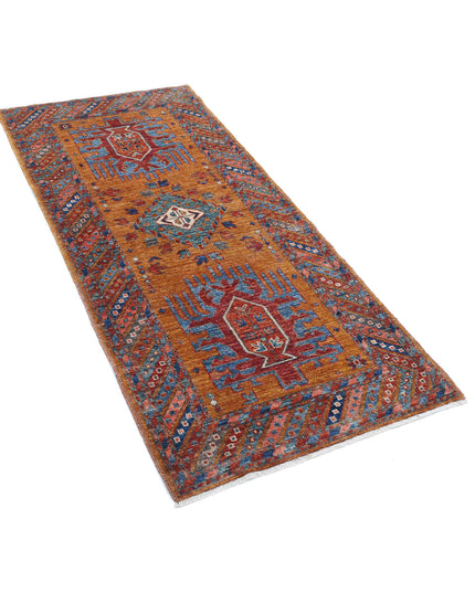 Humna 2' 7" X 5' 10" Hand Knotted Wool Rug 2' 7" X 5' 10" (79 X 178) / Gold / Wool