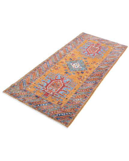 Humna 2' 7" X 5' 10" Hand Knotted Wool Rug 2' 7" X 5' 10" (79 X 178) / Gold / Wool