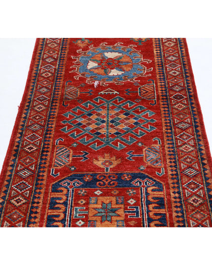 Humna 2' 9" X 7' 11" Hand Knotted Wool Rug 2' 9" X 7' 11" (84 X 241) / Red / Wool