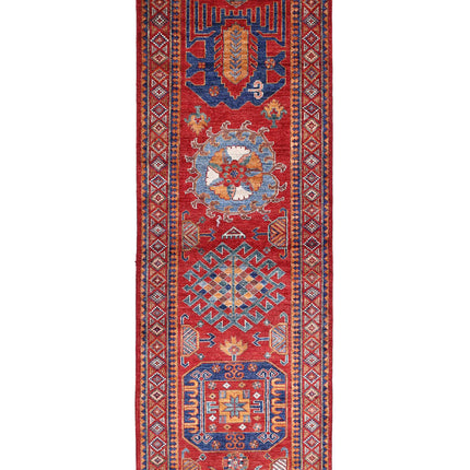 Humna 2' 9" X 7' 11" Hand Knotted Wool Rug 2' 9" X 7' 11" (84 X 241) / Red / Wool