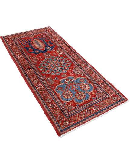 Humna 2' 9" X 5' 10" Hand Knotted Wool Rug 2' 9" X 5' 10" (84 X 178) / Red / Wool