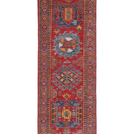 Humna 2' 8" X 7' 10" Hand Knotted Wool Rug 2' 8" X 7' 10" (81 X 239) / Red / Wool