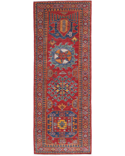 Humna 2' 8" X 7' 10" Hand Knotted Wool Rug 2' 8" X 7' 10" (81 X 239) / Red / Wool