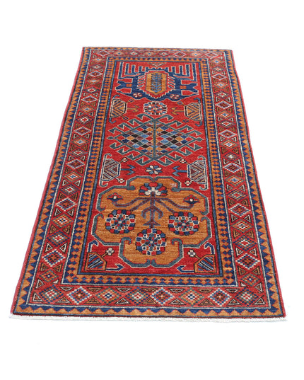 Humna 2' 8" X 5' 10" Hand Knotted Wool Rug 2' 8" X 5' 10" (81 X 178) / Red / Wool