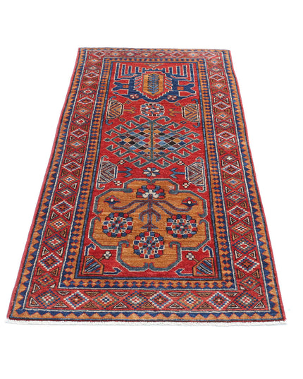 Humna 2' 8" X 5' 10" Hand Knotted Wool Rug 2' 8" X 5' 10" (81 X 178) / Red / Wool