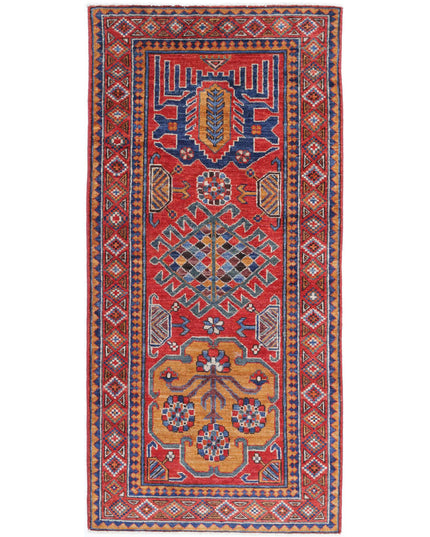 Humna 2' 8" X 5' 10" Hand Knotted Wool Rug 2' 8" X 5' 10" (81 X 178) / Red / Wool