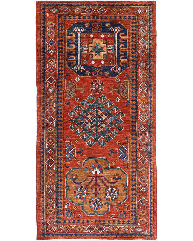 Humna 2' 8" X 5' 9" Hand Knotted Wool Rug 2' 8" X 5' 9" (81 X 175) / Rust / Wool