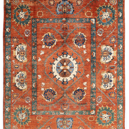 Humna 8' 3" X 10' 0" Hand Knotted Wool Rug 8' 3" X 10' 0" (251 X 305) / Rust / Wool