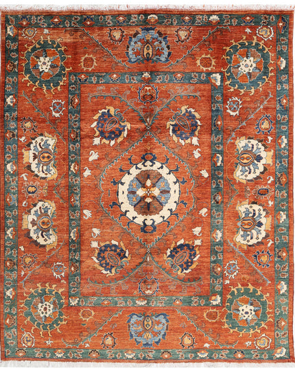 Humna 8' 3" X 10' 0" Hand Knotted Wool Rug 8' 3" X 10' 0" (251 X 305) / Rust / Wool