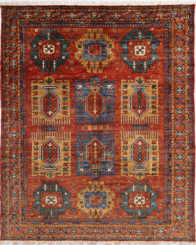 Humna 9' 2" X 11' 2" Hand Knotted Wool Rug 9' 2" X 11' 2" (280 X 340) / Rust / Wool
