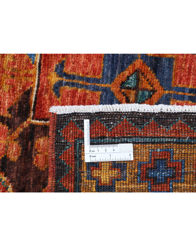 Humna 10' 7" X 13' 11" Hand Knotted Wool Rug 10' 7" X 13' 11" (322 X 424) / Rust / Wool