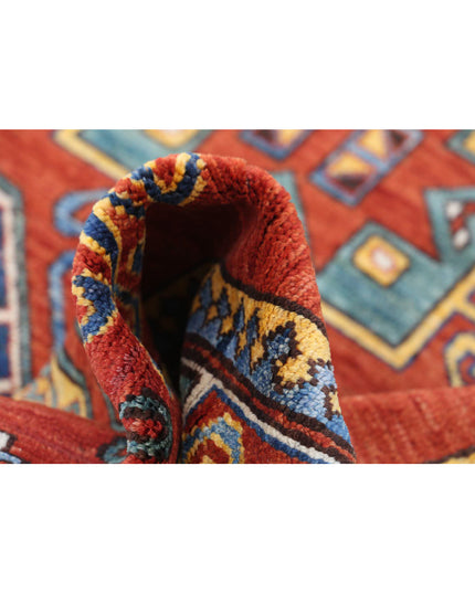 Humna 4' 10" X 6' 7" Hand Knotted Wool Rug 4' 10" X 6' 7" (147 X 201) / Red / Wool