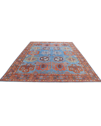 Humna 9' 3" X 12' 0" Hand Knotted Wool Rug 9' 3" X 12' 0" (282 X 366) / Blue / Wool