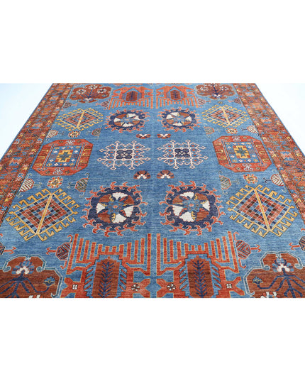 Humna 9' 3" X 12' 0" Hand Knotted Wool Rug 9' 3" X 12' 0" (282 X 366) / Blue / Wool