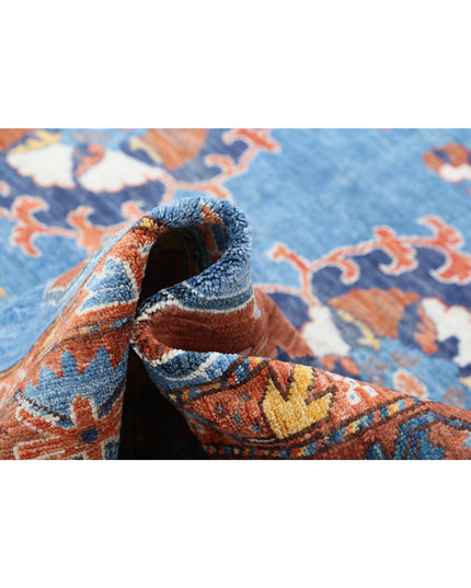 Humna 9' 3" X 12' 0" Hand Knotted Wool Rug 9' 3" X 12' 0" (282 X 366) / Blue / Wool