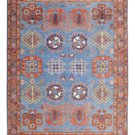 Humna 9' 3" X 12' 0" Hand Knotted Wool Rug 9' 3" X 12' 0" (282 X 366) / Blue / Wool