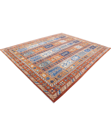 Humna 9' 3" X 11' 6" Hand Knotted Wool Rug 9' 3" X 11' 6" (282 X 351) / Rust / Wool