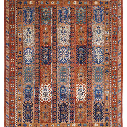 Humna 9' 3" X 11' 6" Hand Knotted Wool Rug 9' 3" X 11' 6" (282 X 351) / Rust / Wool