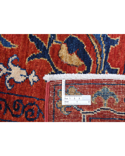 Humna 7' 0" X 9' 5" Hand Knotted Wool Rug 7' 0" X 9' 5" (213 X 287) / Red / Wool