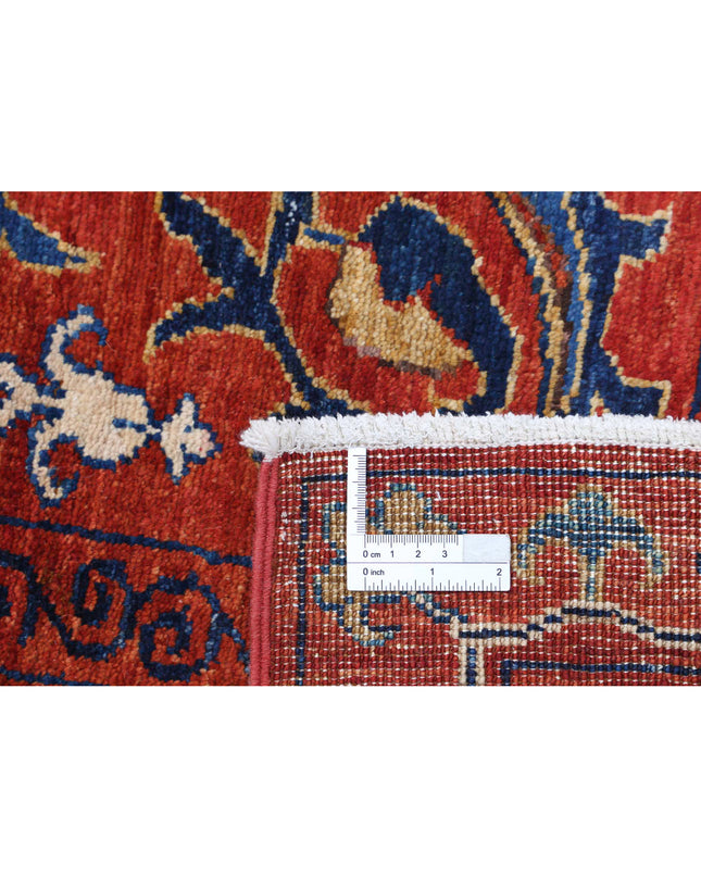 Humna 7' 0" X 9' 5" Hand Knotted Wool Rug 7' 0" X 9' 5" (213 X 287) / Red / Wool