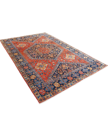 Humna 6' 8" X 9' 10" Hand Knotted Wool Rug 6' 8" X 9' 10" (203 X 300) / Rust / Wool