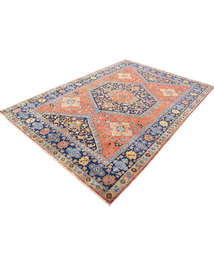 Humna 6' 8" X 9' 10" Hand Knotted Wool Rug 6' 8" X 9' 10" (203 X 300) / Rust / Wool