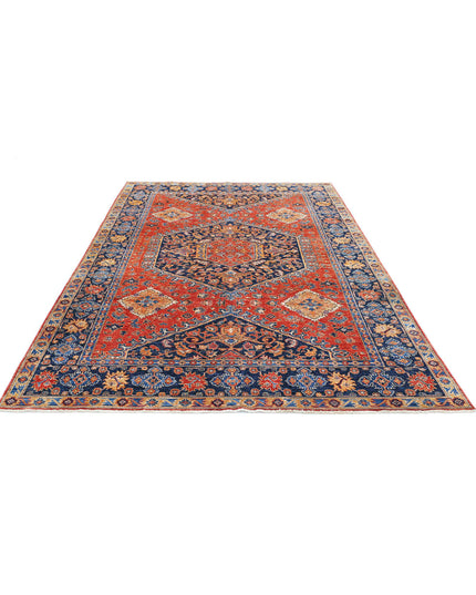 Humna 6' 8" X 9' 10" Hand Knotted Wool Rug 6' 8" X 9' 10" (203 X 300) / Rust / Wool