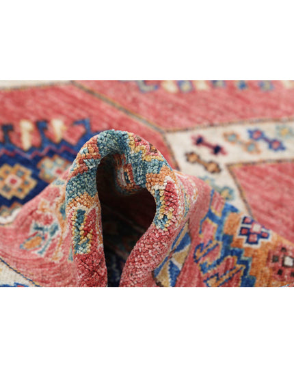 Humna 5' 2" X 7' 6" Hand Knotted Wool Rug 5' 2" X 7' 6" (158 X 229) / Red / Wool