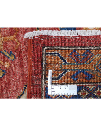 Humna 5' 2" X 7' 6" Hand Knotted Wool Rug 5' 2" X 7' 6" (158 X 229) / Red / Wool