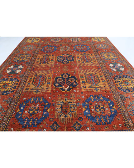 Humna 10' 2" X 14' 5" Hand Knotted Wool Rug 10' 2" X 14' 5" (310 X 440) / Red / Wool