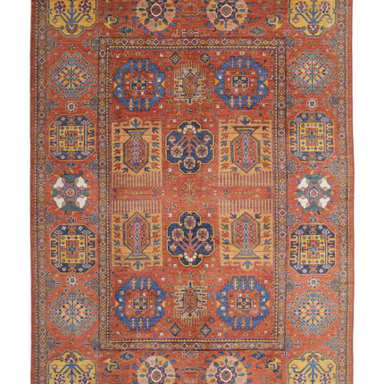 Humna 10' 2" X 14' 5" Hand Knotted Wool Rug 10' 2" X 14' 5" (310 X 440) / Red / Wool