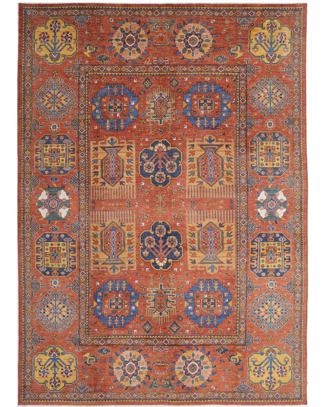 Humna 10' 2" X 14' 5" Hand Knotted Wool Rug 10' 2" X 14' 5" (310 X 440) / Red / Wool