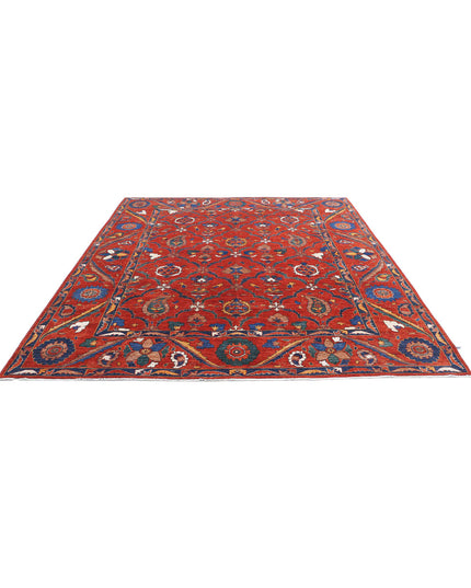 Humna 8' 4" X 10' 1" Hand Knotted Wool Rug 8' 4" X 10' 1" (254 X 307) / Red / Wool