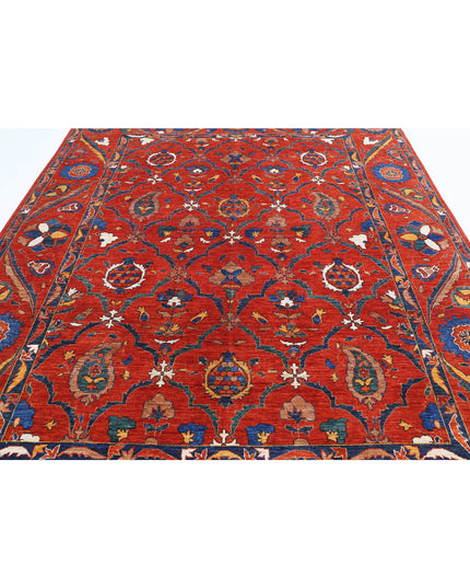 Humna 8' 4" X 10' 1" Hand Knotted Wool Rug 8' 4" X 10' 1" (254 X 307) / Red / Wool