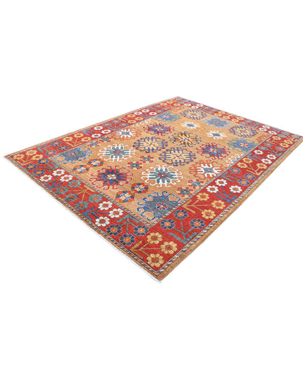 Humna 6' 10" X 9' 5" Hand Knotted Wool Rug 6' 10" X 9' 5" (208 X 287) / Gold / Wool