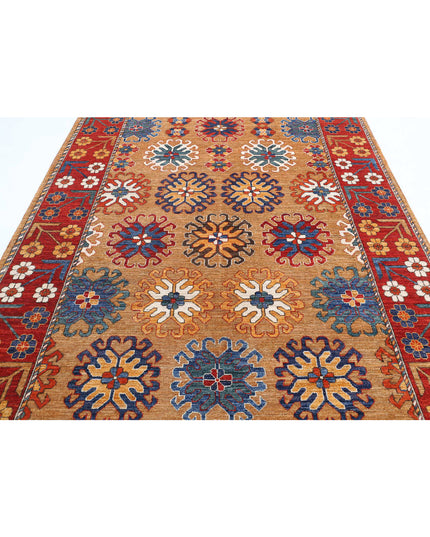 Humna 6' 10" X 9' 5" Hand Knotted Wool Rug 6' 10" X 9' 5" (208 X 287) / Gold / Wool