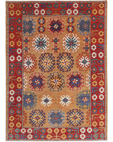 Humna 6' 10" X 9' 5" Hand Knotted Wool Rug 6' 10" X 9' 5" (208 X 287) / Gold / Wool