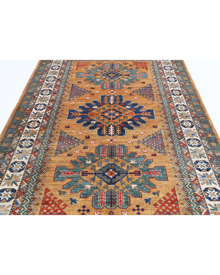 Humna 5' 11" X 9' 0" Hand Knotted Wool Rug 5' 11" X 9' 0" (180 X 274) / Gold / Wool