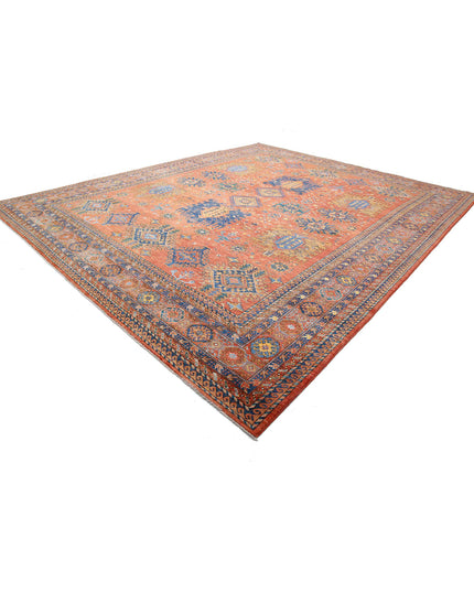 Humna 13' 6" X 16' 2" Hand Knotted Wool Rug 13' 6" X 16' 2" (411 X 493) / Red / Wool