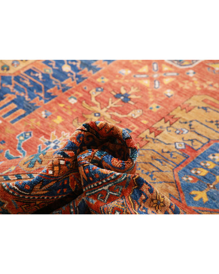 Humna 13' 6" X 16' 2" Hand Knotted Wool Rug 13' 6" X 16' 2" (411 X 493) / Red / Wool