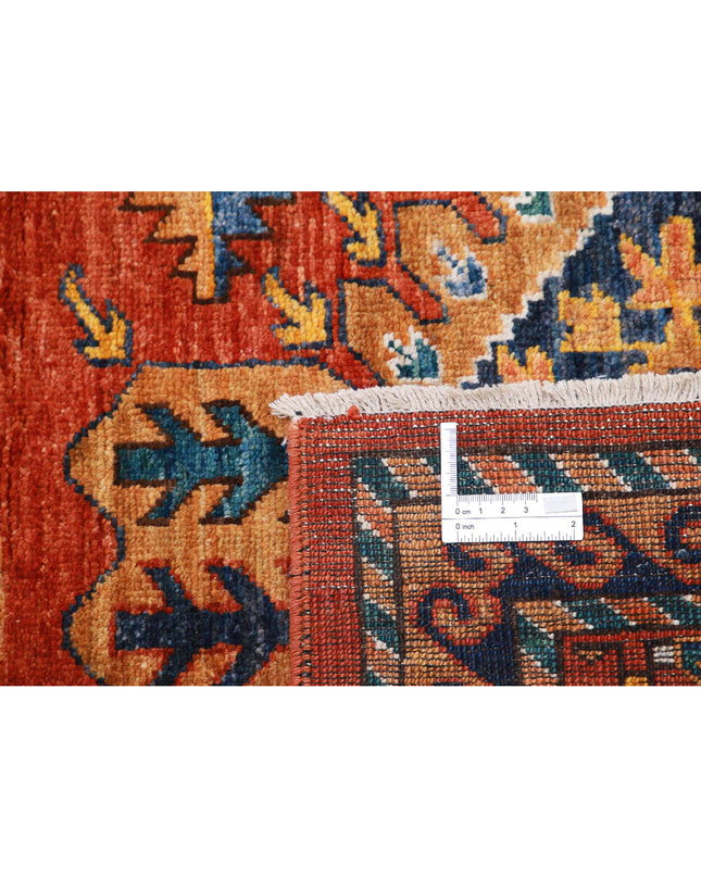 Humna 13' 6" X 16' 2" Hand Knotted Wool Rug 13' 6" X 16' 2" (411 X 493) / Red / Wool