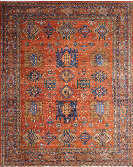Humna 13' 6" X 16' 2" Hand Knotted Wool Rug 13' 6" X 16' 2" (411 X 493) / Red / Wool