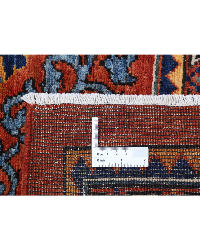 Humna 12' 7" X 17' 1" Hand Knotted Wool Rug 12' 7" X 17' 1" (383 X 521) / Red / Wool